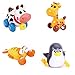 GINOVO 4pcs/Lot Wind Up Toy Wind-Up Animal for Baby, Toddler and Kid (Cow + Giraffe + Lobster + Penguin)