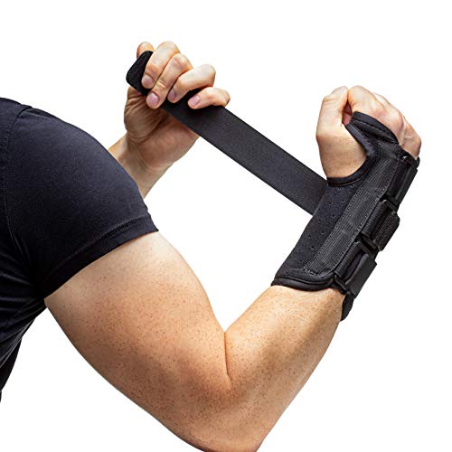 Carpal Tunnel Wrist Brace Support and Metal Splint Stabilizer [Single] Helps Relieve