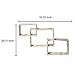 MyGift Wall Mounted Torched Wood Interlocking Floating Shelves, Shadow Box Display Wall Shelf, Set of 3