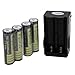 Onedayshop® 4pcs 18650 4000 mAh 3.7V Li-ion Rechargeable Battery + 1pcs charger