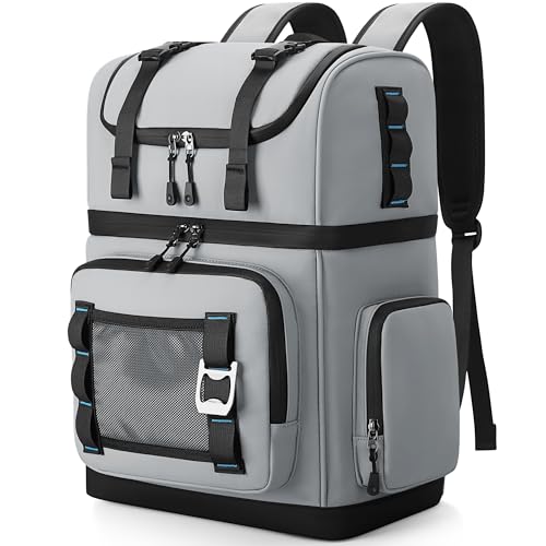 YOUNGOA Mochila Nevera Isotermica Grande, Doble Capa Impermeable Mochila Termica, Bolsa Picnic A Prueba de Fugas