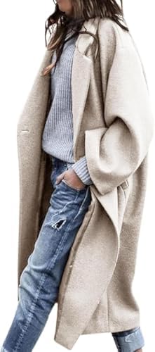 Amazon.com: LNKQA Women's Winter Pea Coat Notch Lapel Single