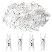 Clear Photo Clips, 100Pcs Mini Transparent Plastic Clothespins Hanging Multi-Functiona Picture Clips for Office,Home,Arts