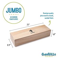 Giant Tumbling Timber Toy - 60 Jumbo Wooden Blocks