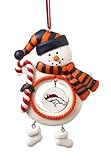 Denver Broncos Clay Snowman Ornament
