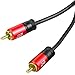 Subwoofer Cable,SHD RCA Cable RCA to RCA Audio Cable Premium Sound Quality Dual Shielded with Gold Plated Connectors-6Feet