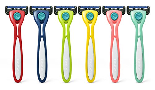 Preserve Shave 5 Five Blade Refillable Razor, Made from Recycled Materials, Neptune Green