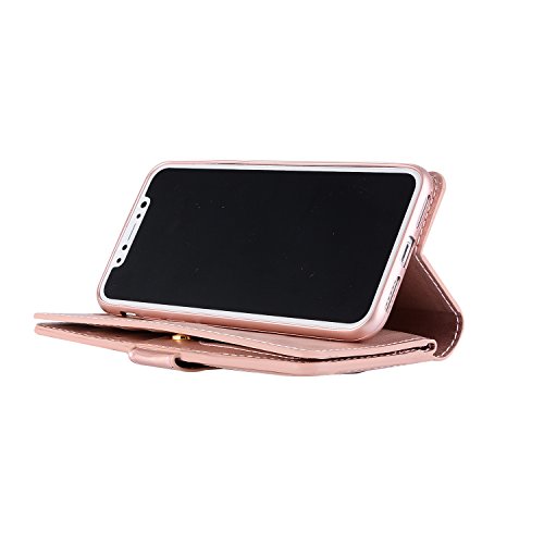 image for iPhone X Case Cover，Premium Artificial Leather Flip Folio Screen Pro