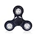 Fidget Spinner Toy, Hand Tri Finger Spinner Metal Stainless Steel Bearing Spinner,for ADD, ADHD, Anxiety,and EDC LED Figit Spinner (BLACK)