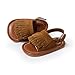 LIVEBOX Infant Baby Girls Moccasins Tassels Premium Soft Rubber Sole Anti-Slip Summer Prewalker Toddler Sandals (M: 6~12 Months, Chocolate)