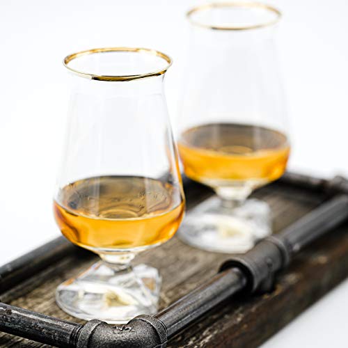 Irish Whiskey Glasses Set Tuath Whiskey Glass Set of 2 Gold Edition