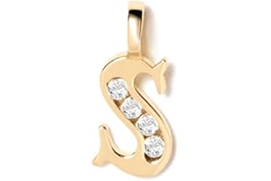 GELIN 14K Gold Initial Charm for Women | Alphabet Letter Pendants, A-Z, All Letters, CZ
