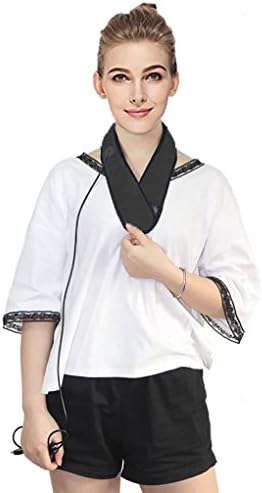 Far Infrared Portable Electric Heating Pad for Neck, 3 temperatures Control with USB cable,Hot Therapy, Massage Muscle, Relieve Fatigue, Improve Blood Circulatio (Black)