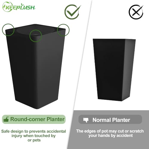 Keeplush Dracaena Artificial Tree with Black Pot, 150 cm High Indoor Artificial Plant and 105 Leaves, Artificial Tree for Indoor Outdoor Office Bedrooms Living Room Decoration Modern