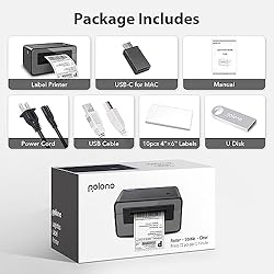 POLONO Thermal Label Printer, 4x6 Shippping Label