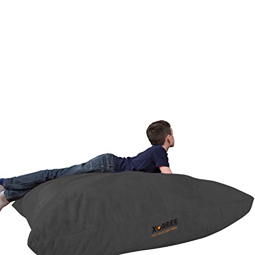 Xorbee 5-Foot Foam-Filled Pillow in Microsuede, Slate Grey