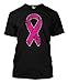 Pink Ribbon - Breast Cancer Awareness Men's T-Shirt (Black, X-Large)