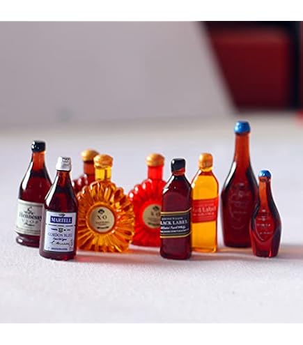 Melody Jane Puppenhaus Miniatur – 6 Weinflaschen Für Bar Oder Esszimmer Im Maßstab 1:12, 32 Mm Hoch