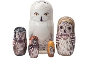 Golden Cockerel Snowy Owl Doll 5pc./6"