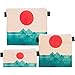 Artovida Artists Collective Lunch Baggies | Snack and Sandwich Bags with Zipper - Improved Dual Layer Design by Budi Kwan (Indonesia) The Ocean, The Sea, The Wave