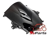 9sparts® Black Smoke Double Bubble Transparent Windscreen Windshiled for 2015 2016 Yamaha YZF R1 R1M