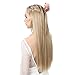 Black Halo Hair Extensions Secret Wire Headband Straight Long Synthetic Hairpieces 22 Inch 4.2 Oz for Women Heat Friendly Fiber No Clip SARLA