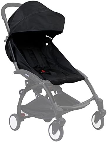 Generic Color Pack - Canopy and Seat Pad Set Compatible Fit For BabyZen YOYO YOYO+ Stroller (Black)