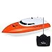 SZJJX RC Boat Remote Control Racing Boat High Speed Electric 4 Channels for Pools, Lakes and Outdoor Adventure for Kids JX802 (Orange)