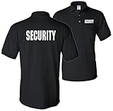 Peerless Security Silkscreen Front & Back Black Sport Polo