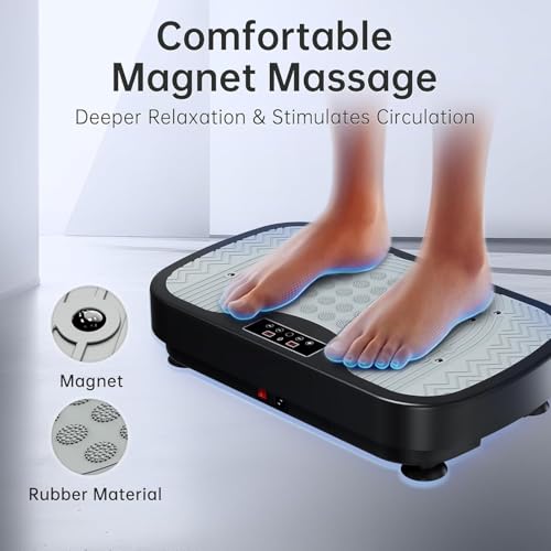 JOROTO Vibration Plate Exercise Machine, Vibration Platform Lymphatic Drainage with Acupressure Nodes, Body Shaker Exercise Machine for Weight Loss, Toning & Wellness-Maximum Load 150kg