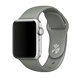 Zyra Sport Band for Apple Watch 38mm S/M, Soft Silicone Strap Replacement iWatch Bands for Apple Watch Sport, Series 3, Series 2, Series 1 Concrete