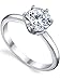 Metal Masters 1.25 Carat Round Brilliant Cubic Zirconia CZ Sterling Silver 925 Wedding Engagement Ring Size 4 to 11