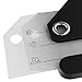 Small Luggage Tags with Privacy Cover & Metal Loop - (4pk, Black)