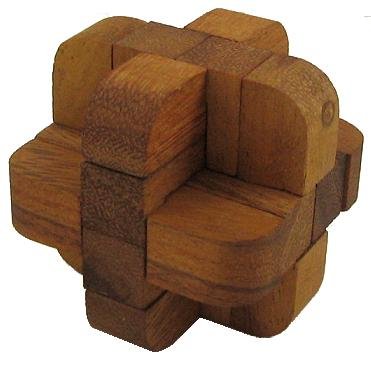 Cut Diamond Wooden Puzzle Brain Teaser