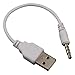 3.5mm Male AUX Audio Plug Jack to USB 2.0 Converter Cable Cord Apple Ipod MP3 Audio Cable Line