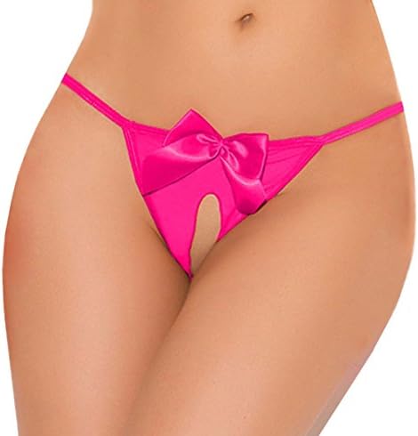 ErotiSix Womens Sexy Lingerie Transparent Open Crotch Panty