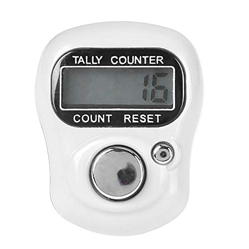 Vanpower Stitch Marker Row Finger Ring Counter LCD Electronic Tally Counter (White)