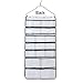 Qrandy 42 Pockets Hanging Closet Jewelry Dual-sided Organizers Bra Underwear Socks Ties Storage