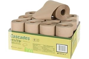 MARL Brown Hand Roll Towel, Brown Paper Towels,12 Pack