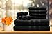COTTON CRAFT Popcorn Towel Set - Luxurious 10 Piece Towel Set - 100% Cotton - Soft Absorbent 600 GSM Bathroom Towels - 2 Large Bath Towel 4 Hand Towel 4 Wash Cloth - Hotel Spa Shower Pool Dorm - Black