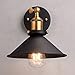 Oak Leaf Black Metal Wall Sconce Adjustable 240 Degree,Industrial Vintage Sconce Lighting Shade Wall Light Fixtures for Bedroom Club