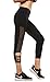 RUNNING GIRL Crisscross Side Mesh Strappy Cutout Leggings Workout Capri Yoga Pants