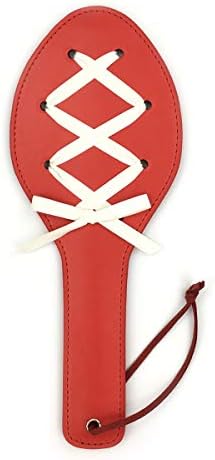 Leather Paddles for Spanking with Handmade Lace Bow for Sports