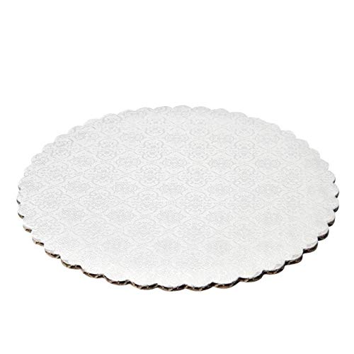 14" White Scalloped Edge Cake Boards, 6 ct Pricepulse