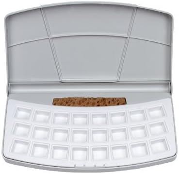 Empty Plastic Box with Sponge for 24 Half Pans, White