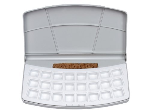 Empty Plastic Box with Sponge for 24 Half Pans