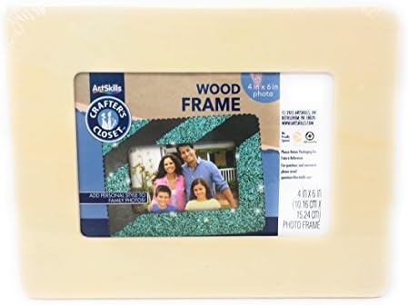 ArtSkills Unfinished Wooden Picture Frame Cutouts for Kids Crafts, Creating and Embellishing, 4" x 6" Ready to Paint