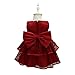 Glamulice Wine Red Baby Girl Lace Party Dress 6-12 Infant Christening Baptism Girl Dresses Pageant Birthday Formal Gown Burgundy Newborn Princess Photo Shoot Holiday Wedding Christmas Outfit Set 6M