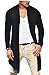 COOFANDY Men's Ruffle Shawl Collar Long Sleeves Cardigan (Small, Black)