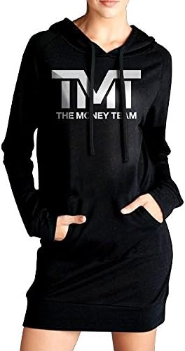 Womens TMT Logo Hoodies &amp; Sweatshirts Dress With Sleeve